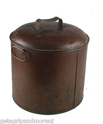 DH&M A. Hout Maker Copper Pot w/ Lid Antique!