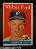 TOPPS WHITEY FORD 1958 Baseball Card #320 In Excellent Mint Condition!
