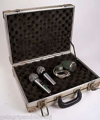 Two Unisphere Shure and One Argonne Vocal Microphones with case USA