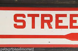 "To Street" Porcelain Over Steel Sign from Hudson Manhattan NY Railroad framed
