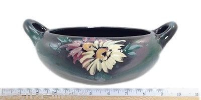 Weller Pottery 8 1/2  Eocean Floral Bowl with Painted Daisics