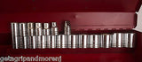 Proto 1/2" Inch Drive Socket Set 23 Pieces 5400 Vintage FLYING LADY Tool Box