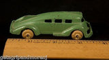 HUBLEY 1930's 2302 Green Cast Iron Rocket Bus Collectible Toy Car RARE Antique!