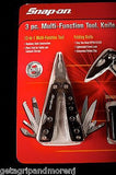 SNAP ON 3 pc Multi-Function Tool Knife & Flashlight Set w/ Batteries 871111 New!