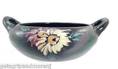 Weller Pottery 8 1/2  Eocean Floral Bowl with Painted Daisics