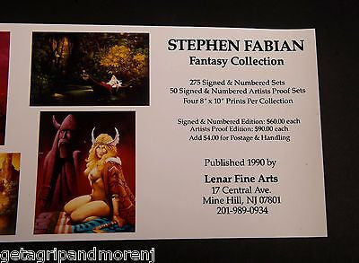 STEPHEN FABIAN Limited Art Portfolio Fantasy Collection 1990 No 2 Excellent Cdn!