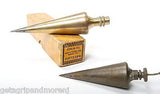 2 DIETZGEN Removable Point Brass Plumb Bobs 5720-14 Antique Good Condition!