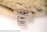 UGG Women's Shearling Sheepskin Leather Chestnut Light Brown Bucket Hat New!