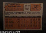 TOPPS NOLAN RYAN 1972 #595 California Angels Baseball Card Excellent Condition!