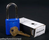MASTER LOCK Zenex Steel Shackle Blue Safety Lockout Padlocks 410Blu Set of 2 New