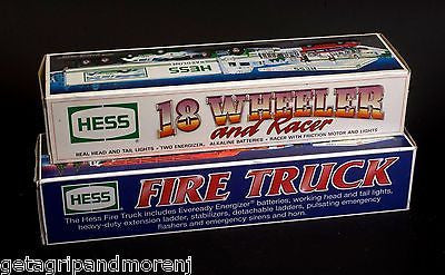 HESS 1992 18 Wheeler and Racer & 2000 HESS Fire Truck In Boxes!