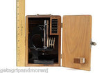 Bausch & Lomb Model R Microscope with slides and wooden box
