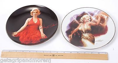 MARILYN MONROE Collectible Plates Lady in Red and Rising Star In Exl Condition!