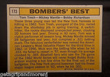 BOMBERS' BEST 1963 #173 Tom Tresh Mickey Mantle Bobby Richardson Card Near Mint!