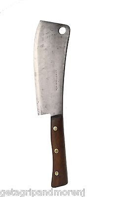 Village Blacksmith Co. Butcher Steel Forged Cleaver with 8.5 in blade