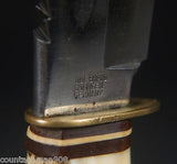 Edge Brand Solingen Germany SawBack Blade Hunting Knife with Sheath Vintage