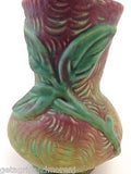 WELLER Malverne Yellow Green Short Vase w/ Leaf Design In Excellent Condition!