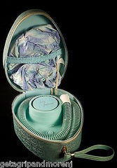 LADY SUNBEAM 1960 s HD8 Portable Hair Dryer in Teal Blue w Carry