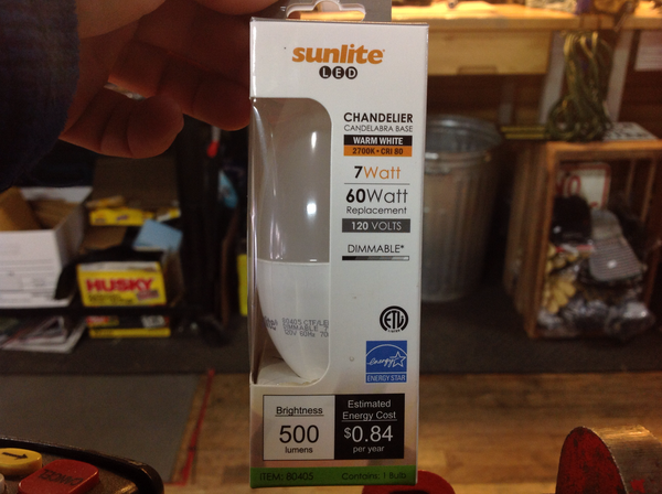 Sunlite LED 60 watt  chandelier bulb