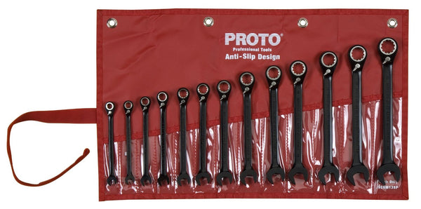 Proto JSCVM-13S METRIC Combination Splne Ratcheting Wrench Set Reversible 13pc. 7-19mm