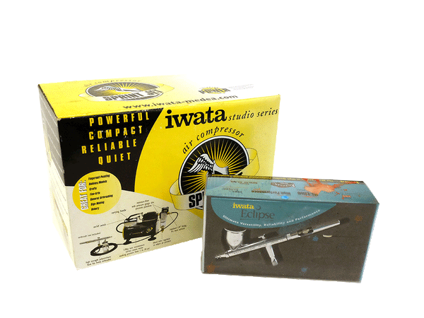 Iwata Studio Series Sprint Jet Air Compressor with iwata Eclipse air brush Item # IS-800 + ECL 4500 Airbrush