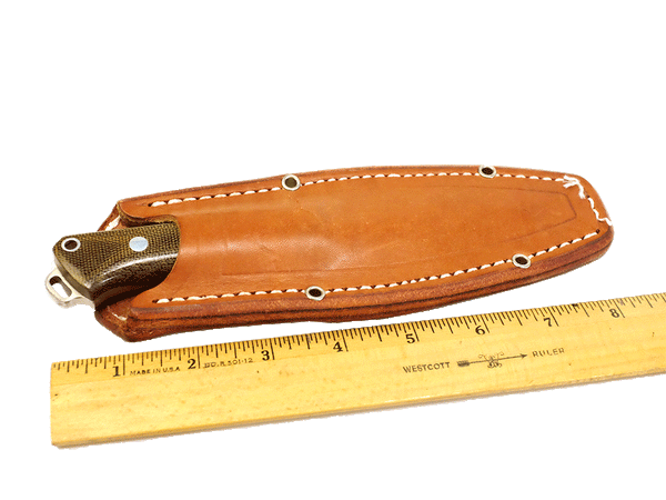 Bark River Knives Knife & Tool 1st Production Run W/ Leather Sheath 8" inch Trail Buddy Brown Canvas
