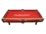 Budweiser Minerature Mini Promotion Pool Table Complete with 2 Cues, Legs, Balls and Rack Vintage
