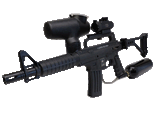 M16 Alpha Black Tactical Paintball Gun w/CO2 Canister Cyclone Feed System Matrix Tactical Scope  US Army Tippmann