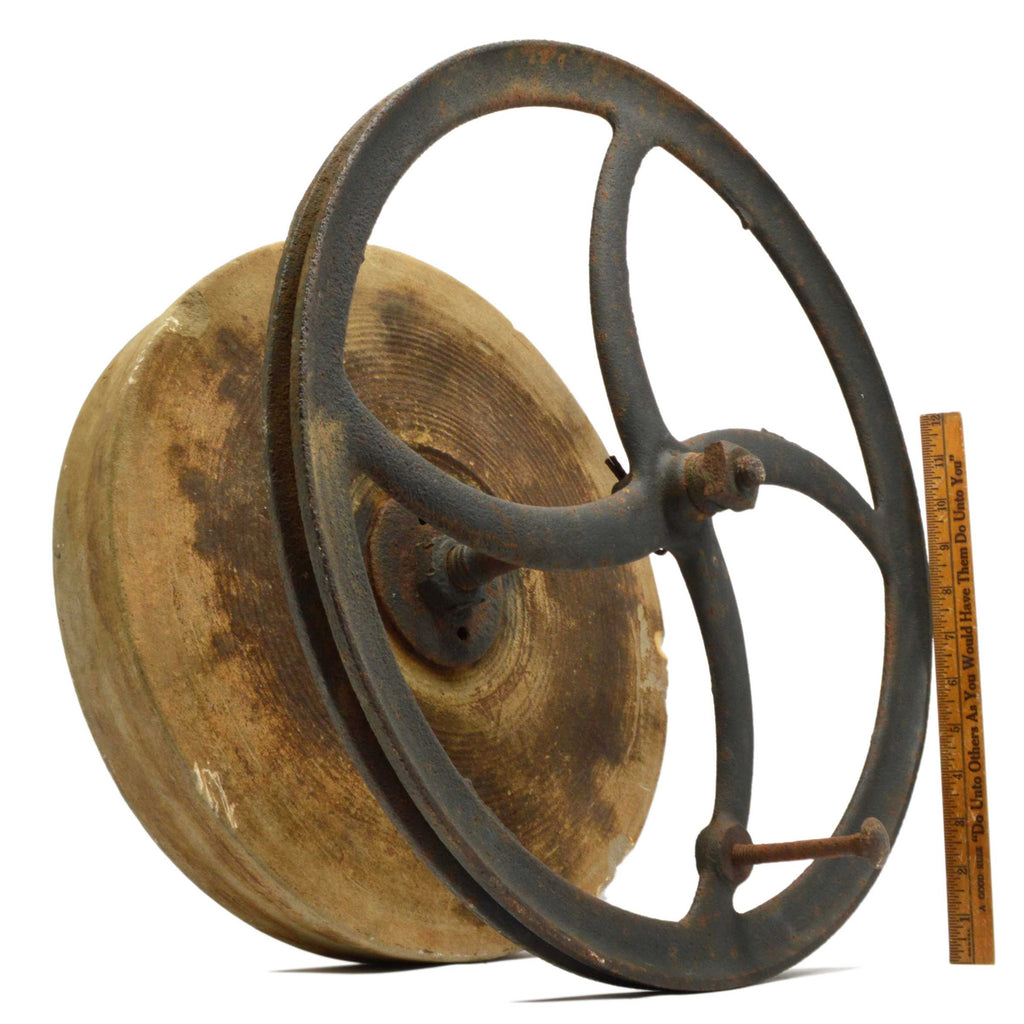 Antique sharpening stone – original seat, stone grinder