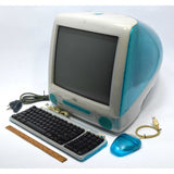 Vintage APPLE iMAC M5521 COMPUTER Blueberry + KEYBOARD & MOUSE! 400MHz 512K 10GB