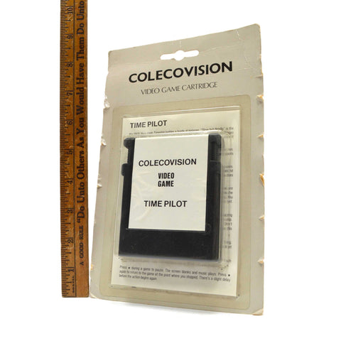 Factory Sealed! COLECOVISION "TIME PILOT" VIDEO GAME CARTRIDGE Unusual GRAY CARD