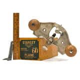 Antique STANLEY No. 71 ROUTER PLANE Type 10, c.1925-38 in ORIGINAL BOX 3 Blades!