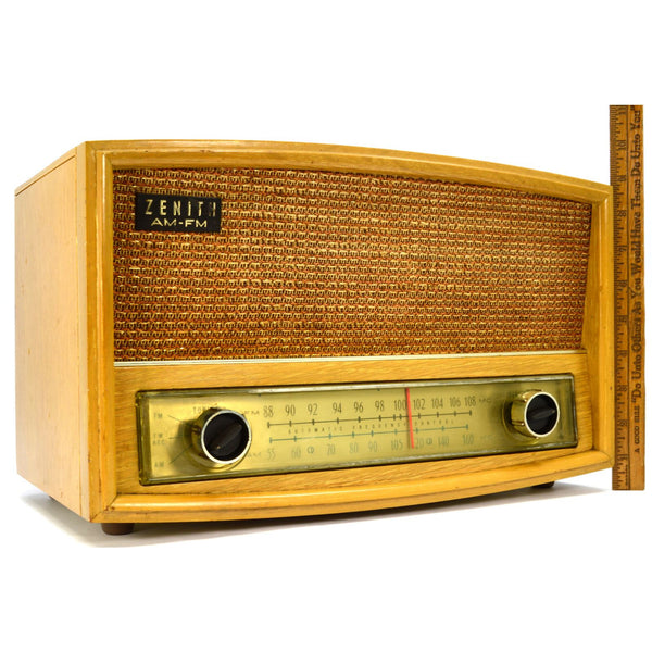 Vintage ZENITH AM-FM "LONG DISTANCE" TUBE RADIO No. 730 Mid Century c.1959 WORKS