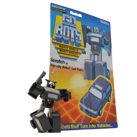Vintage TONKA GOBOTS "SCRATCH" #38 Friendly Robot 4X4 TRUCK / SUV + Card-Back!!