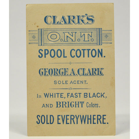 Antique Advertising ORIGINAL TRADE CARD "CLARK'S O.N.T...COTTON" Black Americana