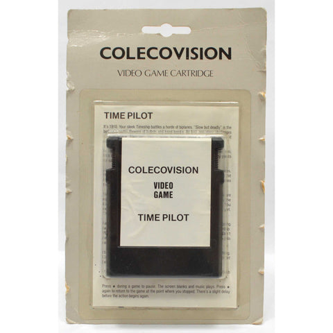 Factory Sealed! COLECOVISION "TIME PILOT" VIDEO GAME CARTRIDGE Unusual GRAY CARD