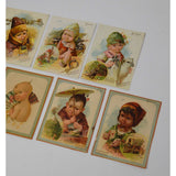 Antique Advertising TRADE CARD Lot of 9 "McLAUGHLIN'S XXXX COFFEE" Country Kids