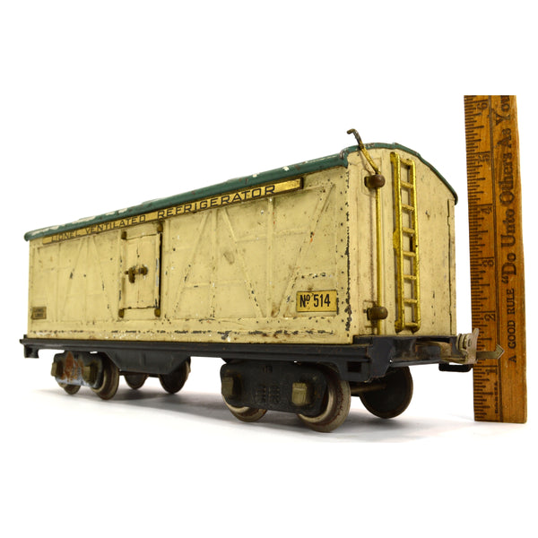Vintage PRE-WAR LIONEL TRAIN #514 VENTILATED REFRIGERATOR Boxcar STANDARD GAUGE