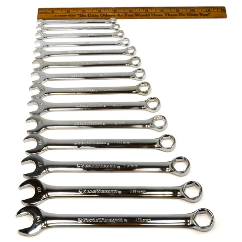 Brand New! GEARWRENCH COMBINATION WRENCHES 14-Pc Metric Set 6-POINT Full Polish