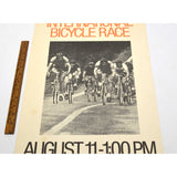 Vintage CYCLING EPHEMERA Poster "TANG-LUZERINE INTERNATIONAL BICYCLE RACE" Rare!