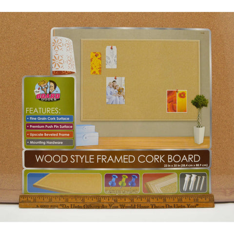 Brand New! 23"x35" WOOD FRAMED CORK by THE BOARD DUDES Sealed MEGA BRANDS c.2011