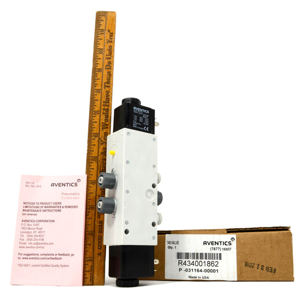 New AVENTICS 740 Series 5/4-DIRECTIONAL PNEUMATIC VALVE #R434001860 2-Available!