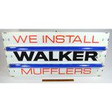 c.1991 "WE INSTALL WALKER MUFFLERS" Double-Sided LIGHTED ADVERTISING SIGN Works!