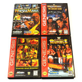 Sega GENESIS GAME LOT OF 4 Complete Games! WWF WRESTLEMANIA Royal Rumble RAW +