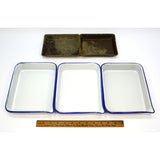 Vintage PORCELAIN/ENAMELWARE DEVELOPING TRAYS by KODAK or CESCO Lot of 3 + Bonus