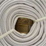 Multiple Available 100ft WHITE FIRE HOSE w "ACE" 1-1/2" BRASS COUPLINGS "USA-NH"