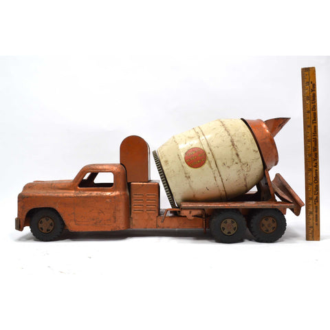 Vintage STRUCTO READY-MIX CONCRETE" TRUCK Cement Mixer BROWN-GOLD **Has Issues**