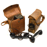 Vintage U.S. ARMY "SIGNAL CORPS" FIELD TELEPHONE Lot of 2 EE-8-A & EE-8-B Phones