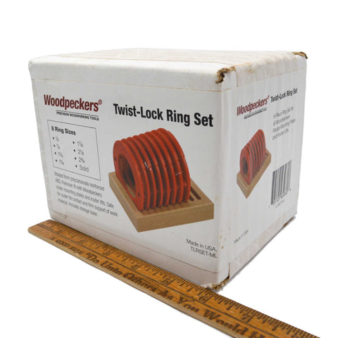 Factory Sealed! WOODPECKERS "TWIST-LOCK RING SET" No. TLRSET-ML Set of 8 pcs NEW