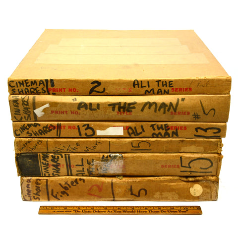 Vintage MUHAMMAD ALI 16mm FILM REELS Lot of 8 "THE MAN" & "THE FIGHTER" So Rare!